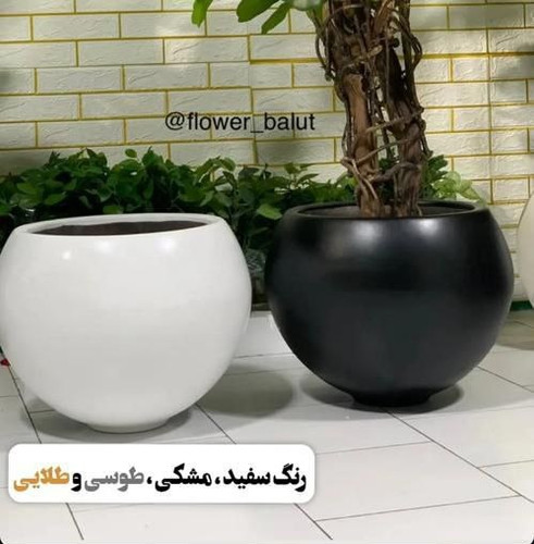 گلدان فایبرگلاس مدل توپی